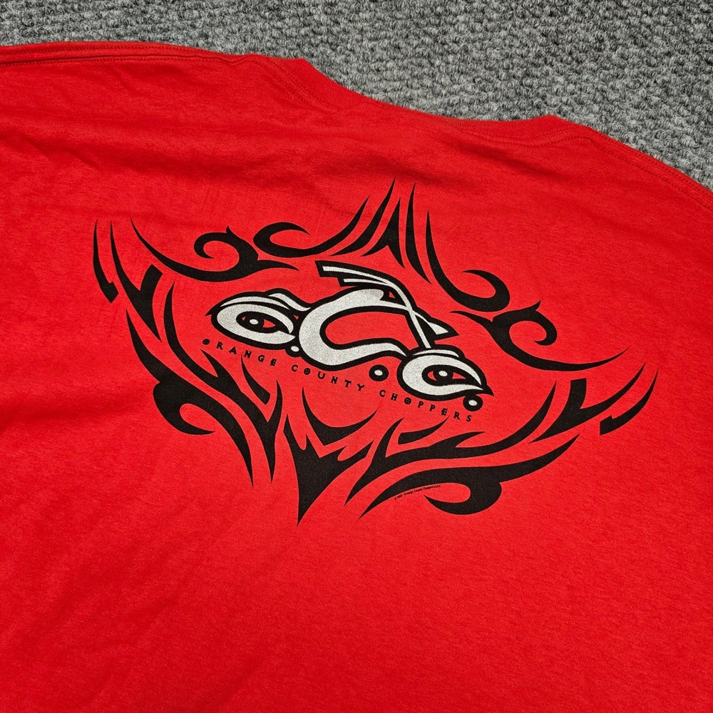 Vintage Offical Orange County Choppers Graphic T Shirt‎ Red XXL OCC Motorcycle